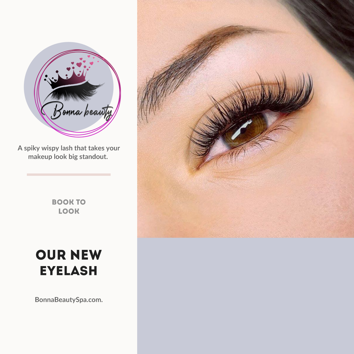 Ditch The Heavy Lashes, Achieve The Elegant Look with Natural Wispy eyelash extensions at Bonna Beauty Spa 1 Natural Wispy lashes extensions