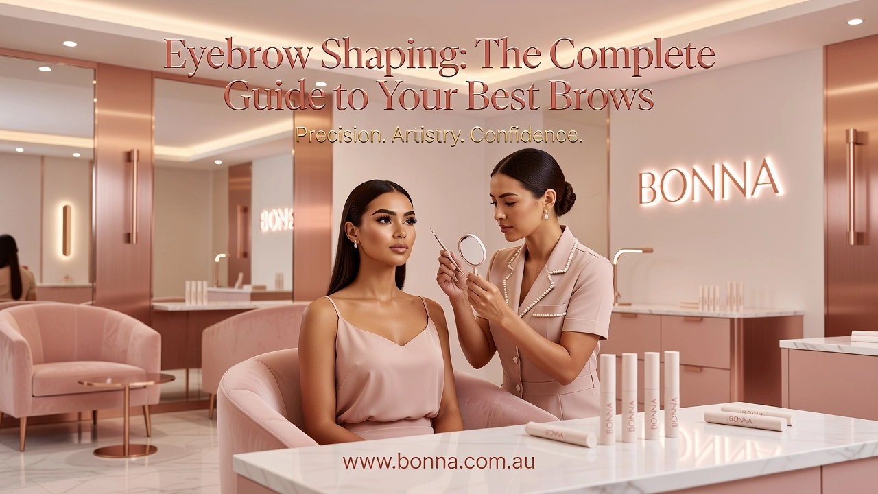 Professional header image for educational tutorial: Eyebrow Shaping: The Complete Guide to Your Best Brows