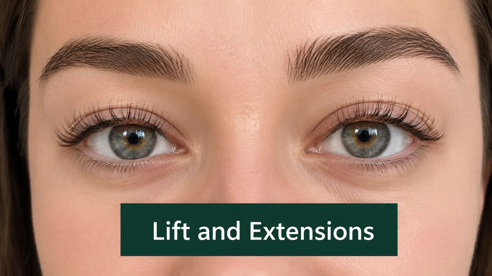 7 Lash Extension Styles for Hooded Eyes in Sydney 13 Close-up view of a woman's eyes showcasing long, curled eyelashes after a lift and extension treatment.