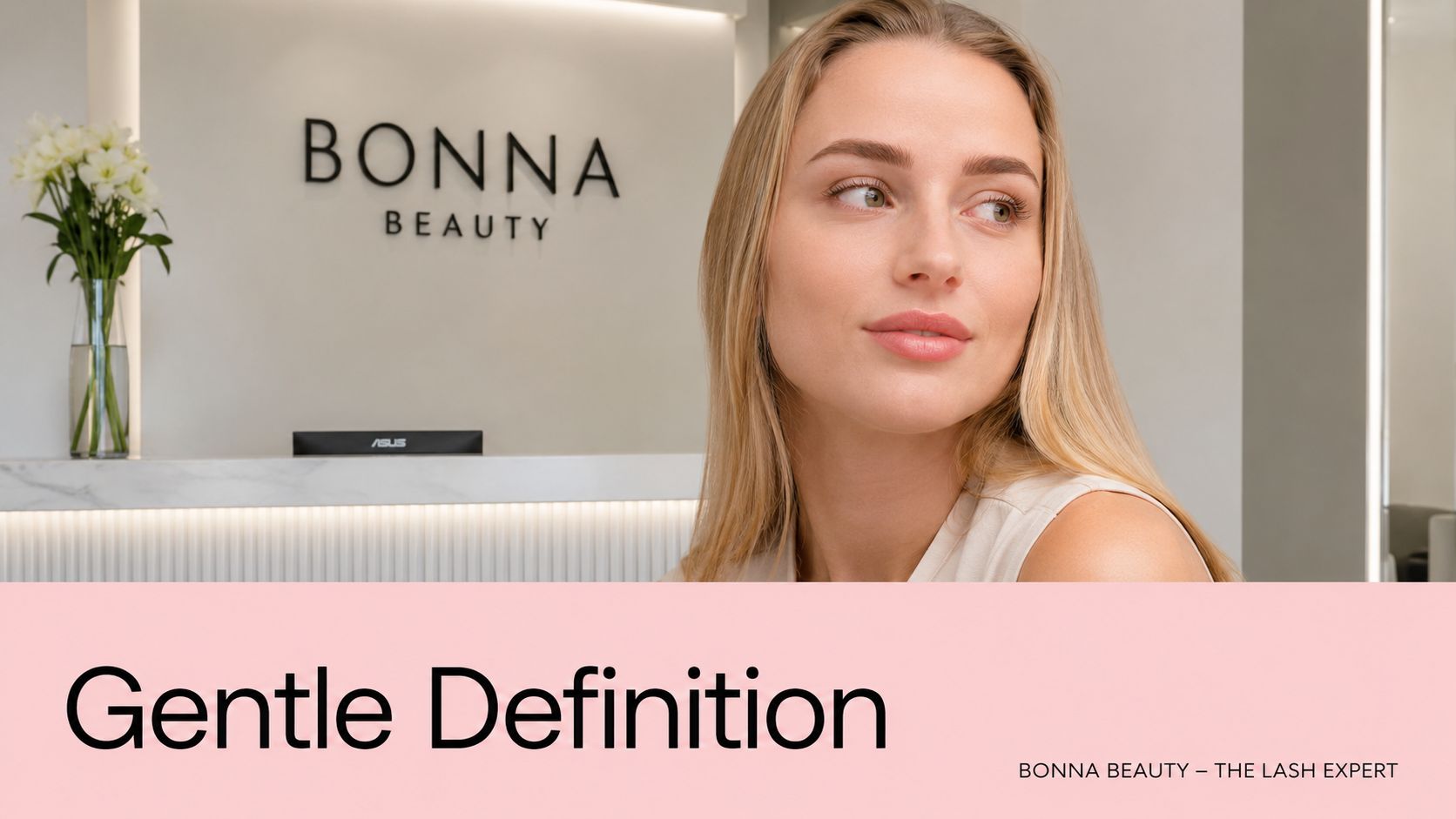 Light Brown Eyebrow Tint: The Complete Sydney Guide 2 A beautiful woman with natural light brown eyebrows and clear skin in a Bonna Beauty salon.